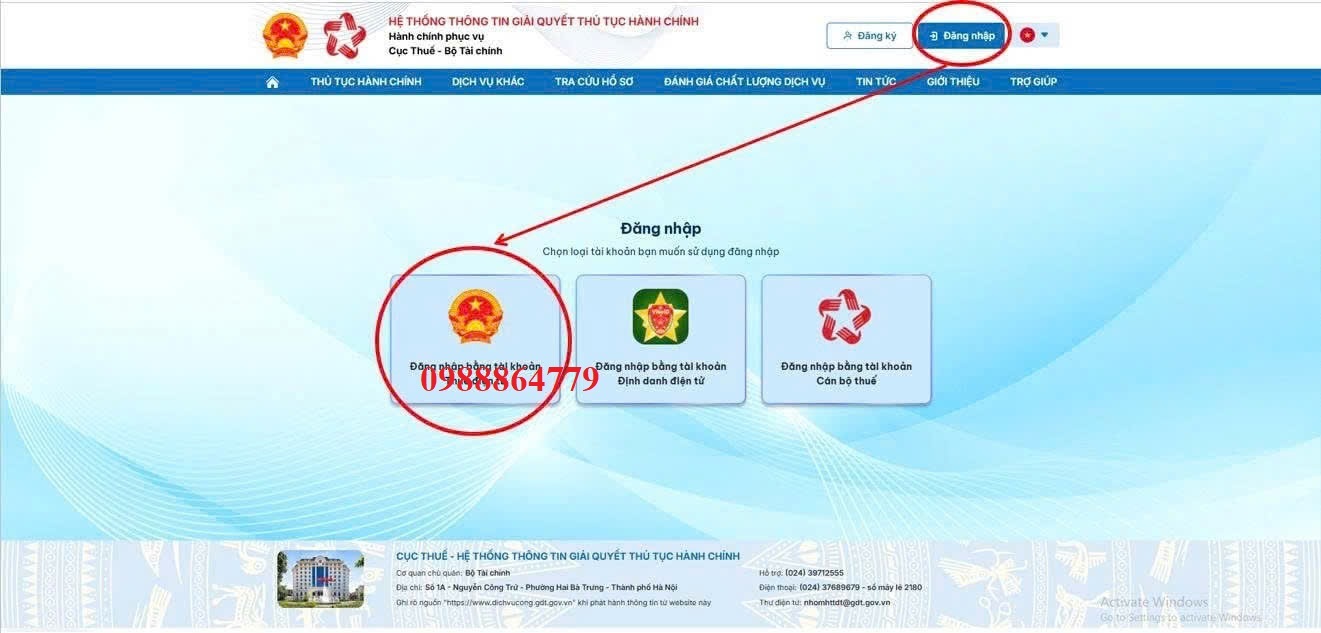 Hướng dẫn nộp tờ khai thuế GTGT, TNCN & GNT online